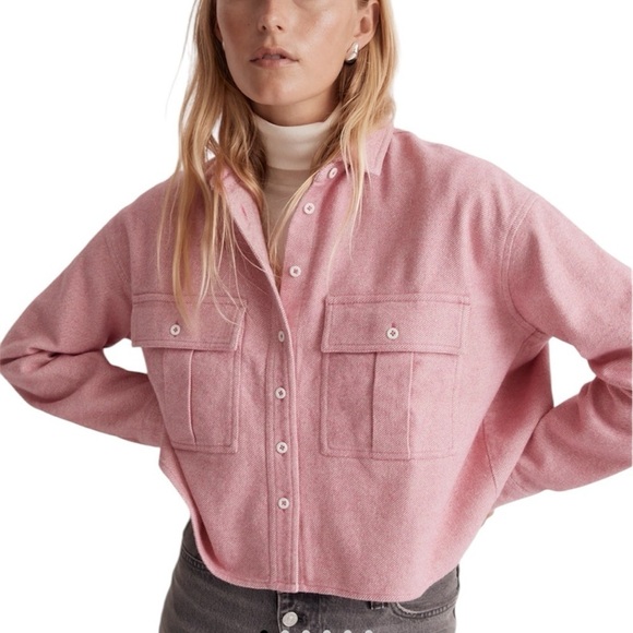 Madewell Flannel Cargo Button-Up Shirt - Picture 1 of 11